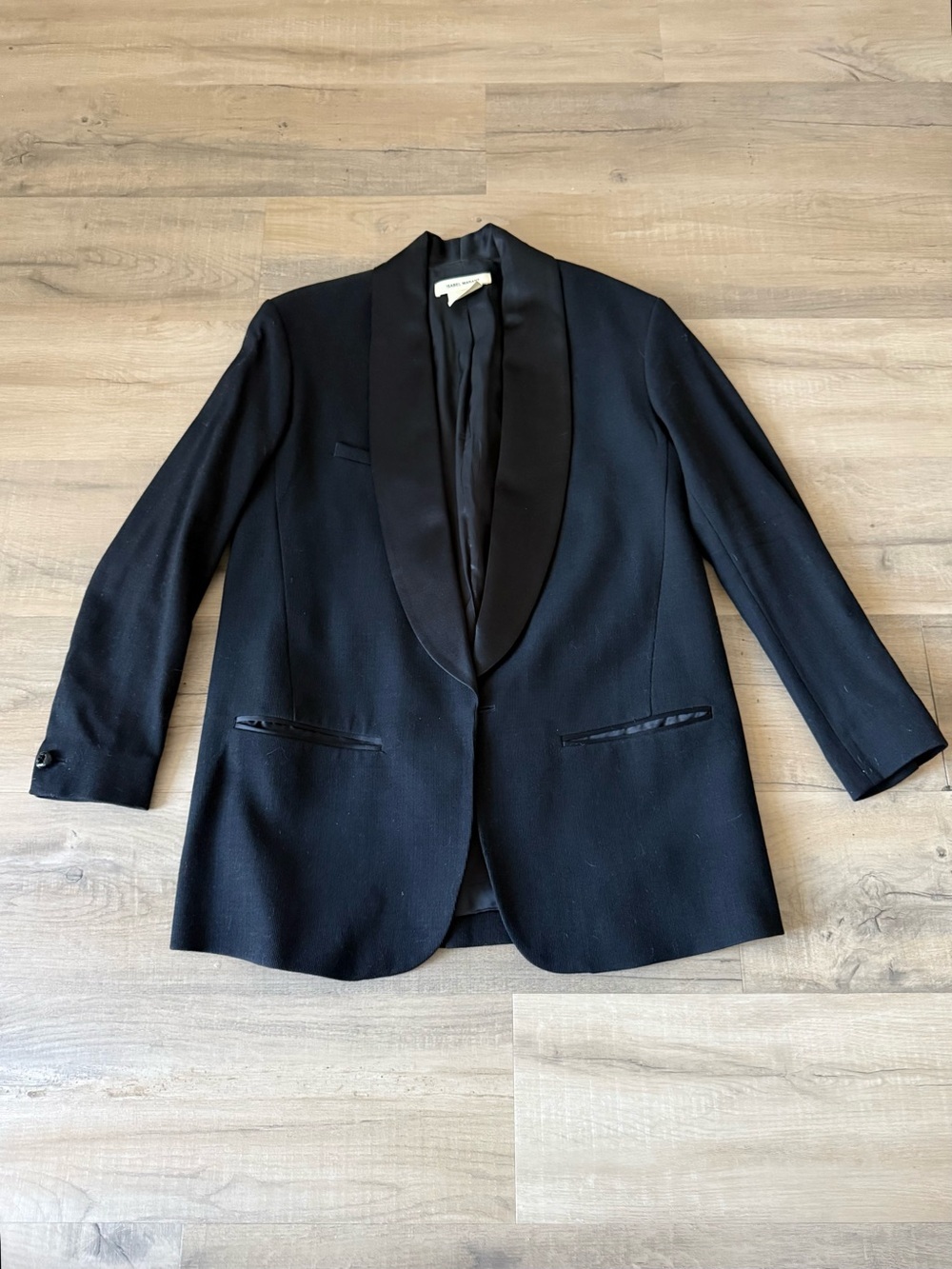 Isabel Marant x H&M Black Wool Silk Tuxedo Blazer - US 10 (Medium) - Picture 4 of 8